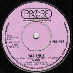 Birtha Free Spirit USED VINYL 7INCH 45 RPM SINGLE