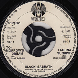 Black Sabbath Tomorrow's Dream USED VINYL 7INCH 45 RPM SINGLE