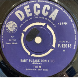 Them (3) Baby Please Don't Go / Gloria USED VINYL 7INCH 45 RPM SINGLE