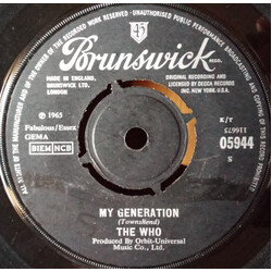 The Who My Generation USED VINYL 7INCH 45 RPM SINGLE