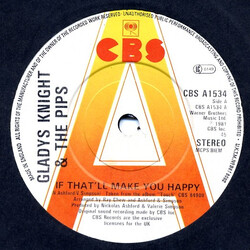 Gladys Knight And The Pips If That'll Make You Happy USED VINYL 7INCH SINGLE PROMO 45 RPM