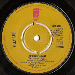 Billy Paul Let's Make A Baby USED VINYL 7INCH 45 RPM SINGLE