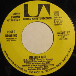 Roger Bowling Jukebox Girl USED VINYL 7INCH SINGLE PROMO STYRENE STEREO MONO