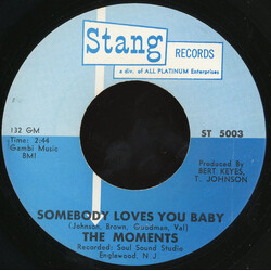 The Moments Somebody Loves You Baby / Sunday Vinyl 7" USED