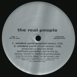 The Real People Window Pane USED VINYL 12INCH SINGLE PROMO 33 S RPM