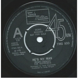 The Supremes He's My Man Vinyl 7" USED