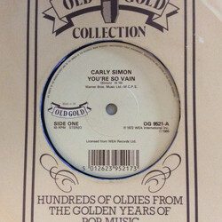 Carly Simon You're So Vain / Anticipation USED VINYL 7INCH REISSUE