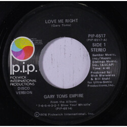 Gary Toms Empire Love Me Right USED VINYL 7INCH SINGLE 45 RPM