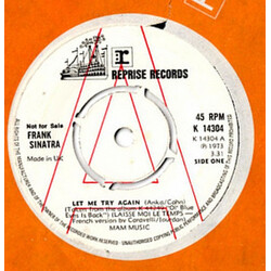 Frank Sinatra Let Me Try Again USED VINYL 7INCH 45 RPM SINGLE PROMO
