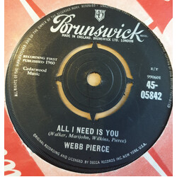 Webb Pierce Drifting Texas Sand / All I Need Is You USED VINYL 7INCH 45 RPM