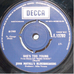 John Mayall & The Bluesbreakers No Reply / She's Too Young USED VINYL 7INCH 45 RPM SINGLE