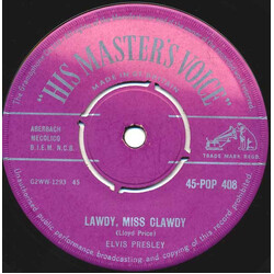 Elvis Presley Lawdy, Miss Clawdy / Tryin' To Get To You USED VINYL 7INCH 45 RPM SINGLE