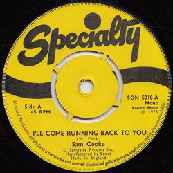 Sam Cooke I'll Come Running Back To You / Happy In Love Vinyl 7" USED