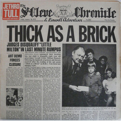 Jethro Tull Thick As A Brick Vinyl LP USED