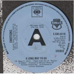 The Emotions A Long Way To Go USED VINYL 7INCH 45 RPM PROMO STEREO