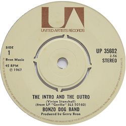 Bonzo Dog Doo-Dah Band The Intro And The Outro Vinyl 7" USED