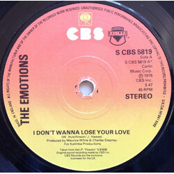 The Emotions I Don't Wanna Lose Your Love USED VINYL 7INCH 45 RPM SINGLE STEREO
