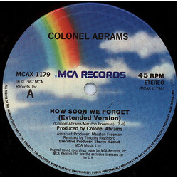 Colonel Abrams How Soon We Forget /  Megamix VINYL 12" USED