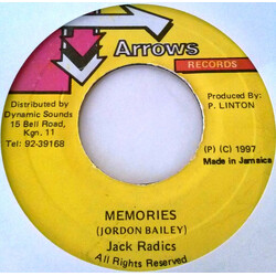 Jack Radics Memories USED VINYL 7INCH 45 RPM