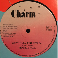 Frankie Paul We've Only Just Begun USED VINYL 12INCH 45 RPM
