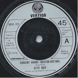 City Boy Surgery Hours (Doctor, Doctor) VINYL 7" USED