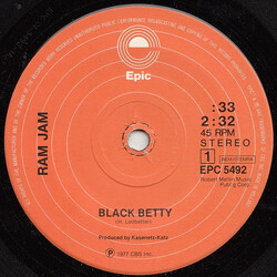 Ram Jam Black Betty / I Should Have Known USED VINYL 7INCH 45 RPM SINGLE