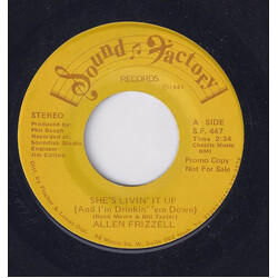 Allen Frizzell She's Livin' It Up USED VINYL 7INCH 45 RPM PROMO