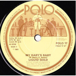 Liquid Gold My Baby's Baby USED VINYL 7INCH 45 RPM SINGLE