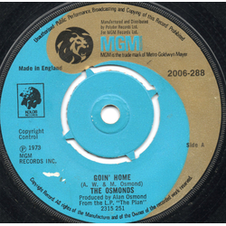 The Osmonds Goin' Home Vinyl 7" USED