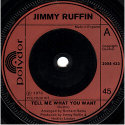 Jimmy Ruffin Tell Me What You Want USED VINYL 7INCH 45 RPM