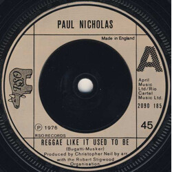 Paul Nicholas Reggae Like It Used To Be VINYL 7" USED