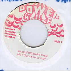 Big Youth / Half Pint (3) Marcus Did Warn Them USED VINYL 7INCH REPRESS