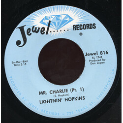 Lightnin' Hopkins Mr. Charlie (Part 1) / Mr. Charlie (Part 2) USED VINYL 7INCH 45 RPM REPRESS