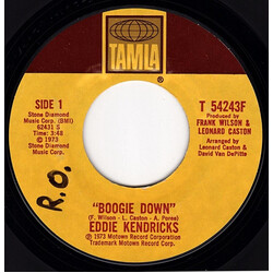 Eddie Kendricks Boogie Down USED VINYL 7INCH 45 RPM STYRENE