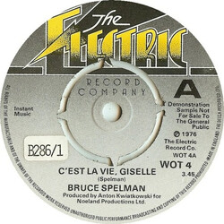 Bruce Spelman C'Est La Vie Giselle USED VINYL 7INCH 45 RPM PROMO