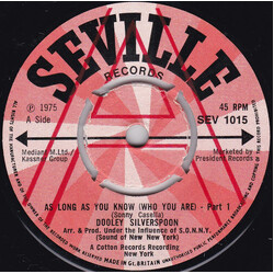 Dooley Silverspoon As Long As You Know (Who You Are) USED VINYL 7INCH 45 RPM SINGLE PROMO