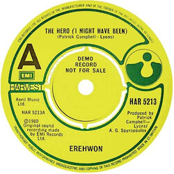 Erehwon (4) The Hero (I Might Have Been) USED VINYL 7INCH 45 RPM SINGLE PROMO