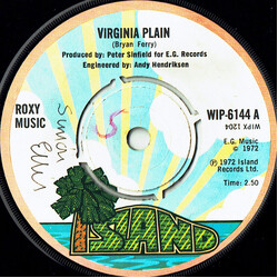 Roxy Music Virginia Plain USED VINYL 7INCH 45 RPM SINGLE