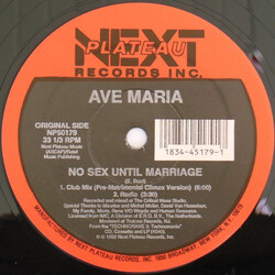 Ave Maria No Sex Until Marriage USED VINYL 12INCH 33 S RPM SINGLE