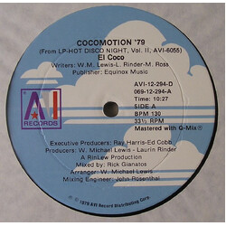 El Coco Cocomotion '79 USED VINYL 12INCH 33 S RPM SINGLE