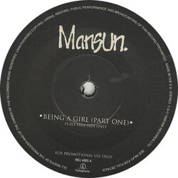 Mansun Being A Girl (Part One) USED VINYL 7INCH SINGLE PROMO SINGLE SIDED