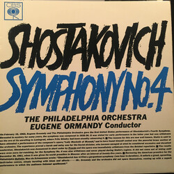 Dmitri Shostakovich / The Philadelphia Orchestra / Eugene Ormandy Symphony No. 4 Vinyl LP USED