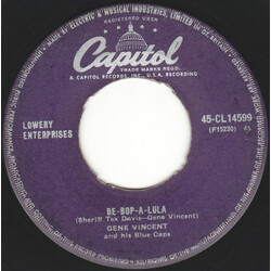 Gene Vincent & His Blue Caps Be-Bop-A-Lula USED VINYL 7INCH 45 RPM SINGLE