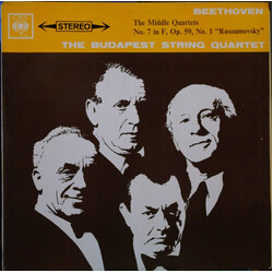 Budapest String Quartet The Middle Quartetts - No. 7 in F, Op. 59, No. 1 "Rasoumowsky" Vinyl LP USED