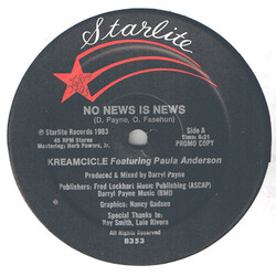 Kreamcicle / Paula Anderson No News Is News USED VINYL 12INCH 45 RPM PROMO