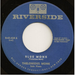 Thelonious Monk Blue Monk / Remember USED VINYL 7INCH