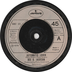 Dee D. Jackson Automatic Lover VINYL 7" USED