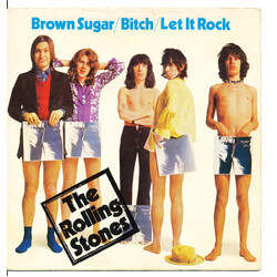 The Rolling Stones Brown Sugar / Bitch / Let It Rock USED VINYL 7INCH 45 RPM SINGLE STEREO MONO