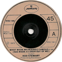 Rod Stewart What Made Milwaukee Famous (Has Made A Loser Out Of Me) / Angel USED VINYL 7INCH SINGLE 45 RPM
