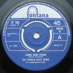 The Spencer Davis Group Gimme Some Loving USED VINYL 7INCH 45 RPM SINGLE MONO